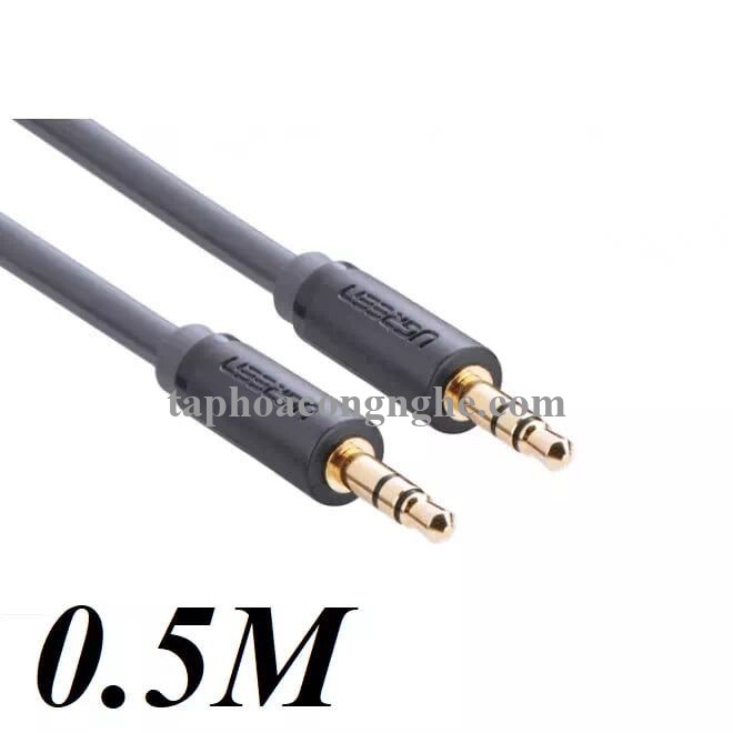 Ugreen 10501 0.5M màu Đen Cáp âm thanh 2 đầu 3.5mm dương AV101 30010501